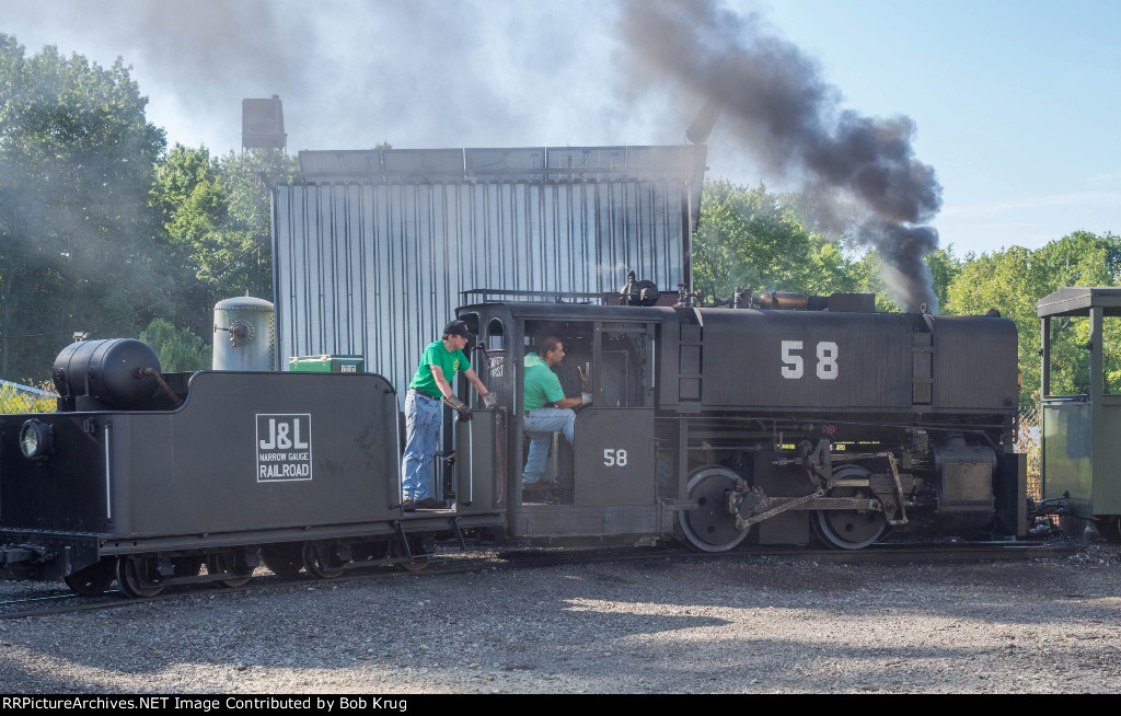 Jones & Laughlin Steel plant railroad steam locomotive 58.  The Rolling Ingot
